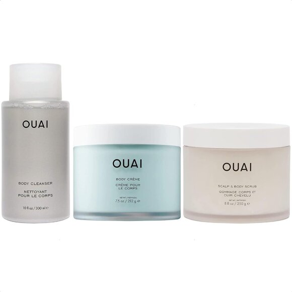 OUAI Other - OUAI FULL SIZE 3 PC MELROSE PLACE SET BODY CLEANSER, CREAM AND SCRUB